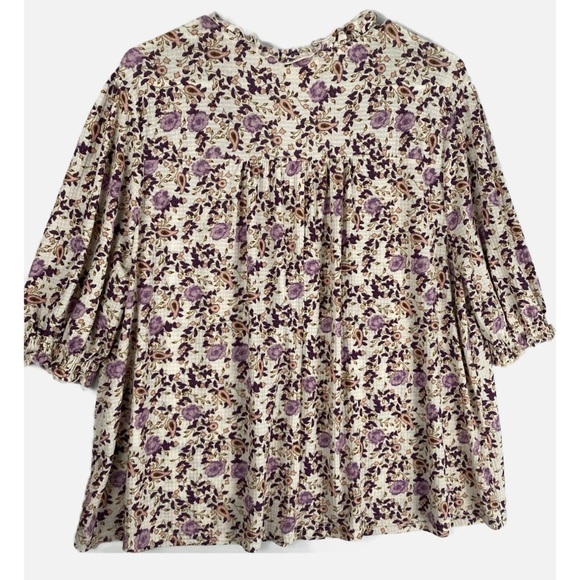 Melloday- Floral Paisley Print Blouse size 1X - Picture 3 of 13